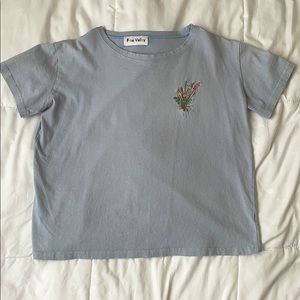 embroidered crop top